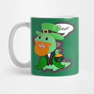 Irish Saint Patricks Day Dinosaur Rawr Mug